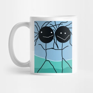 Kids Holding Hands Stick Figure Mug